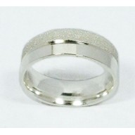 Aliança em Prata 950 Diamantada com Friso Polido